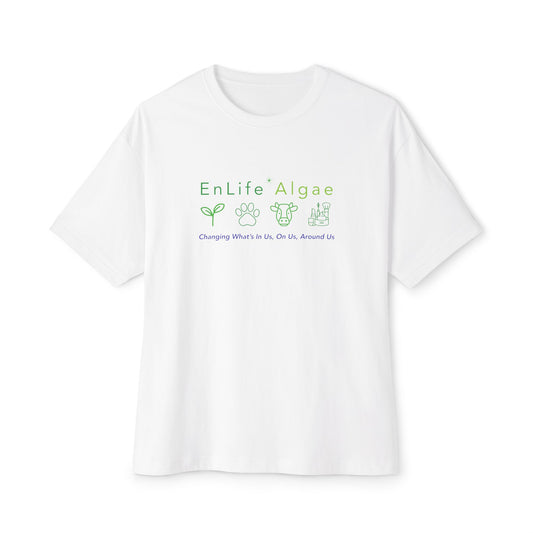 ENLIFE ALGAE EVERYBODY'S HAPPY: US Unisex Oversized Boxy Tee
